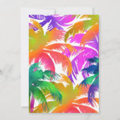 アロハネオントロピカルルアウ（ハワイ式宴会）サマーおもしろい誕生日 招待状 (裏面)