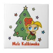 アロハネズクリスマスブロンドフラガール タイル (正面)