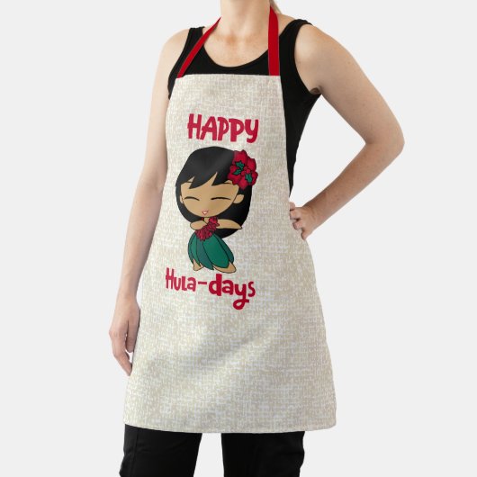 アロハネズクリスマスホリデーフラガール エプロン (インサイチュ)