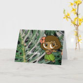 「アロハネツ」グッドラックカード カード (黄色い花)