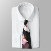 アロハハイビスカスのピンクのデュオの結婚式 ネクタイ (タイ)