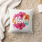 アロハハイビスカスハワイアンドリームデザインハワイバカ クッション (ブランケット)