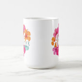 アロハハイビスカスハワイアンドリームデザインハワイバカ コーヒーマグカップ (中央)