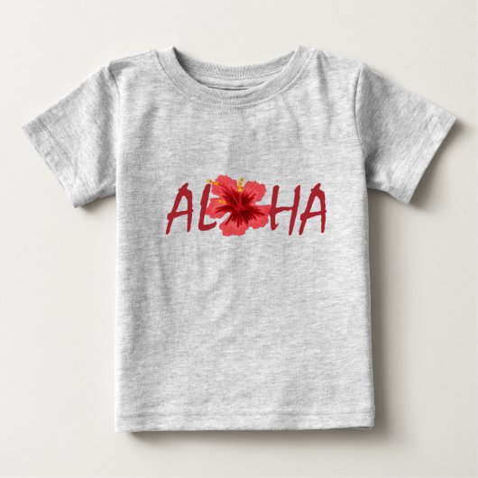 アロハハイビスカスベビー ベビーTシャツ (正面)