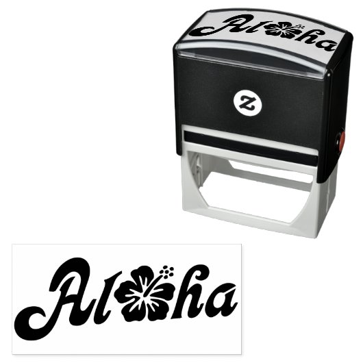 アロハハイビスカス無地の – ハワイデザイン+あなたのアイディア セルフインキングスタンプ (インサイチュ)