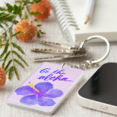 アロハハイビスカスKeychainがあって下さい キーホルダー (正面右)