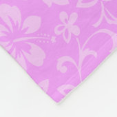 アロハハニーズコーディネートハワイアンハイビスカス フリースブランケット (角)