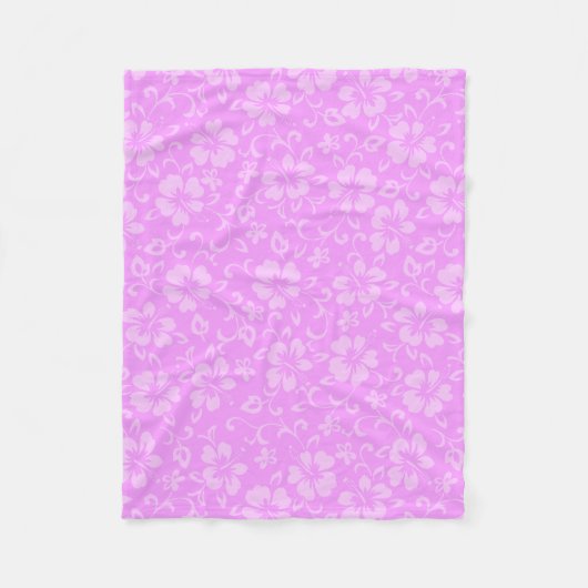 アロハハニーズコーディネートハワイアンハイビスカス フリースブランケット (正面)