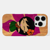 アロハハニーズハワイアンフラガールウッフェイクドバイオレット Case-Mate iPhoneケース (裏面 (横))