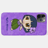 アロハハニーズ パープルフラダンスガール ハワイアンハイビスカス Case-Mate iPhoneケース (裏面(横))