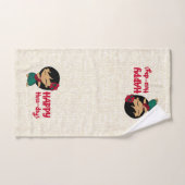 アロハハネスクリスマスホリデーフラガール ハンドタオル (ハンドタオル)
