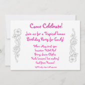 アロハハネスルアウ(ハワイ式宴会)招待状カード 招待状 (裏面)