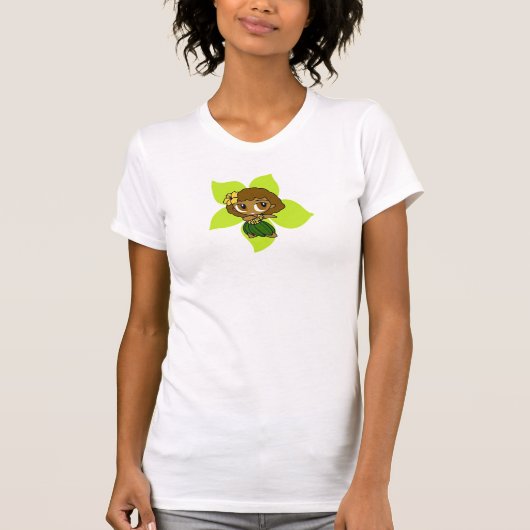 アロハハネツハワイアンハイビスカスフラガール Tシャツ (正面)