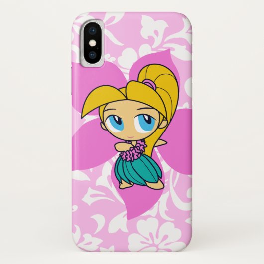 アロハハネツハワイアンピンクパラオフラガール Case-Mate iPhoneケース (裏面)