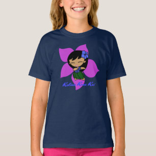アロハハネツハワイアンフラガールハイビスカス Tシャツ
