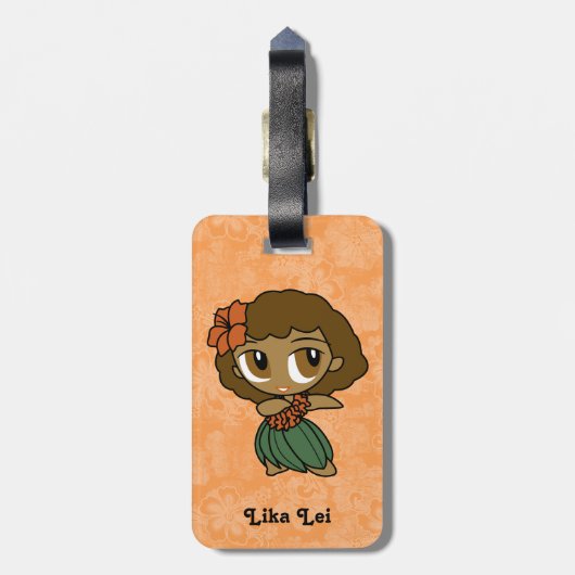 アロハハネツフラガールハイビスカスラゲッジタグ ラゲッジタグ (裏面縦)