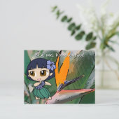 アロハハネツルアウ(ハワイ式宴会)&グリーティングポストカード ポストカード (スタンド正面)