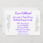 アロハハネツルアウ(ハワイ式宴会)招待状カード 招待状 (裏面)
