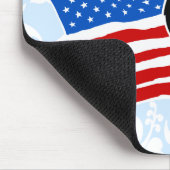 アロハハネツUSA国旗フラガールマウスパッド マウスパッド (コーナー)