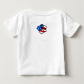 アロハハネツUSA国旗フラ女子Tシャツ ベビーTシャツ (裏面)