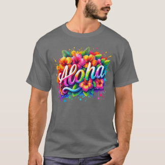 アロハハハローサマーハワイビーチサマーバケーションファ Tシャツ