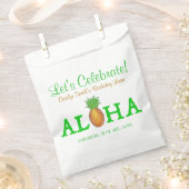 アロハハハロートロピカルハワイハワイアンパイナップル フェイバーバッグ (クリップ留めされた状態)