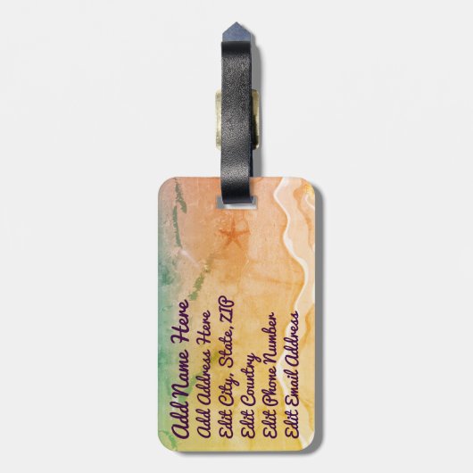 アロハハワイから ラゲッジタグ (裏面縦)