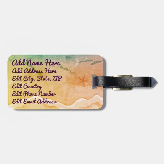 アロハハワイから ラゲッジタグ (裏面横)