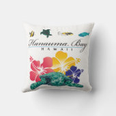 アロハハワイのカメおよび花 クッション (裏面)