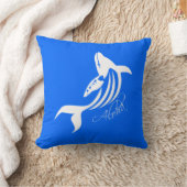 アロハハワイのクジラ クッション (ブランケット)