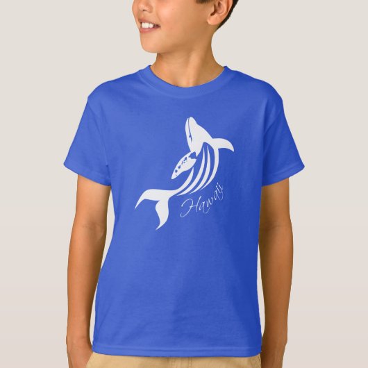 アロハハワイの島のクジラ Tシャツ (正面)