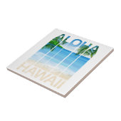 アロハハワイの島の熱帯ビーチ タイル (側面)