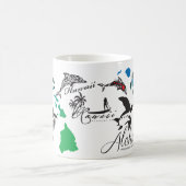 アロハハワイの島 コーヒーマグカップ (中央)