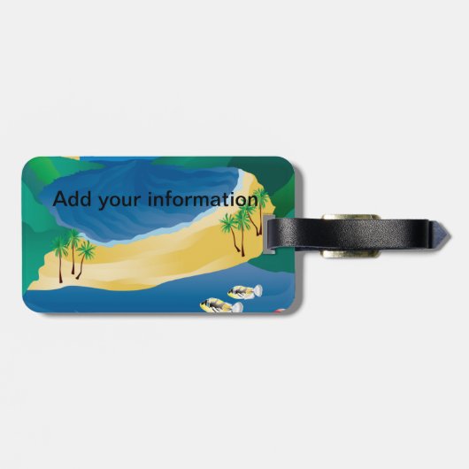 アロハハワイの島 ラゲッジタグ (裏面横)