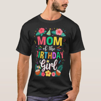 アロハハワイの誕生日ガールママ 1歳の誕生日 Tシャツ