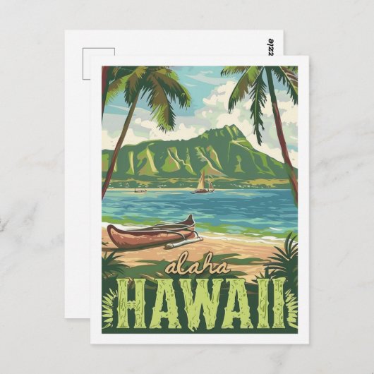 アロハハワイアメリカヴィンテージ有名トラベルプレイス ポストカード (正面/裏面)