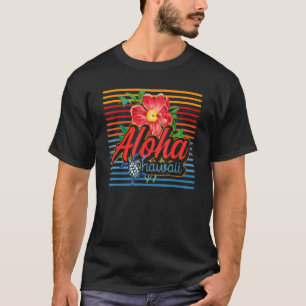 アロハハワイアンアイランズハワイサーフハイビスカスフラワー Tシャツ