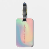 アロハハワイアンカラフルパイナップルホログラフィック ラゲッジタグ (裏面縦)