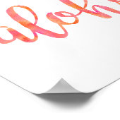 アロハハワイアンサマーフローラタイポグラフィ ポスター (角)