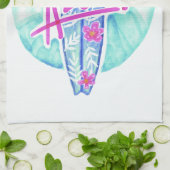 アロハハワイアンサーファーキッチンタオル キッチンタオル (折り畳み)