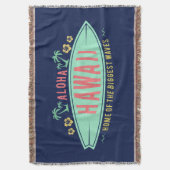 アロハハワイアンサーファースローブランケット スローブランケット (正面縦)