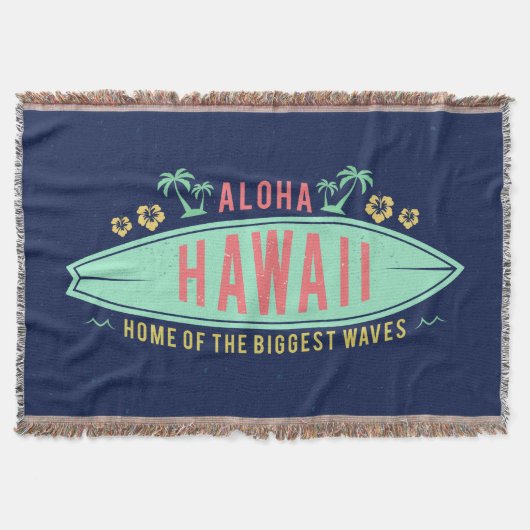アロハハワイアンサーファースローブランケット スローブランケット (正面)