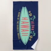 アロハハワイアンサーファービーチタオル ビーチタオル (正面)