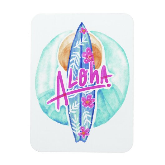 アロハハワイアンサーファー磁石 マグネット (縦)