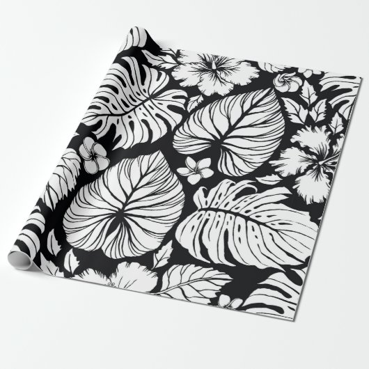 アロハハワイアンシャツのシームレスな背景パターン。  ラッピングペーパー (アンロールド)