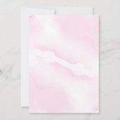 アロハハワイアントロピカルピンクガールベビーシャワー 招待状 (裏面)