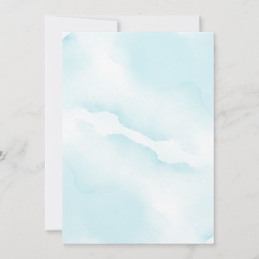 アロハハワイアントロピカルボーイベビーシャワー 招待状 (裏面)