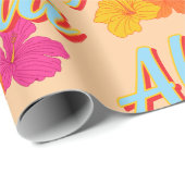 アロハハワイアンハイビスカスフラワーズヴィンテージ ラッピングペーパー (ロールコーナー)