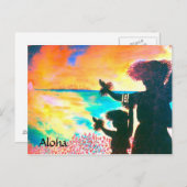 アロハハワイアンフラ葉書 ポストカード (正面/裏面)