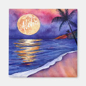 アロハハワイアンフルムーンオブカウアイ磁石 マグネット (正面)